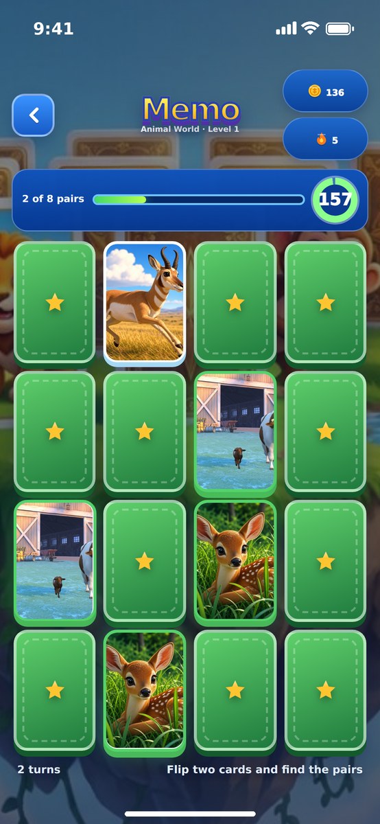 Memo with pictures from the Animal World